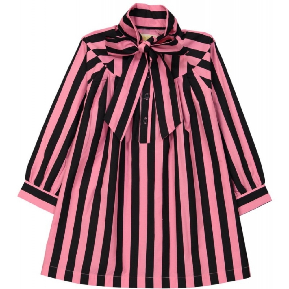 Hugo Loves Tiki orange striped shirt dress size Women S